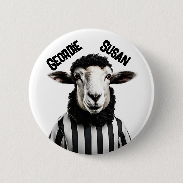 Bóton Redondo 5.08cm Geordie pin crachá, Newcastle upon Tyne, Howay Pet (Frente)