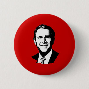 Bóton Redondo 5.08cm George W Bush Gear