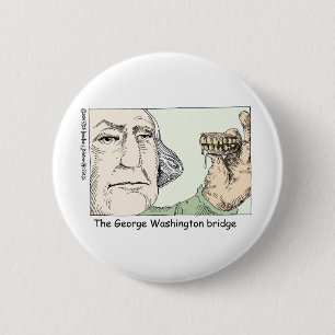 Bóton Redondo 5.08cm George Washington Teeth Engraçados e Coleções