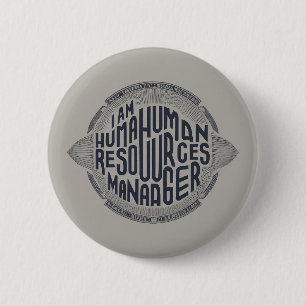 Bóton Redondo 5.08cm Gerenciador de Recursos Humanos Personalizável