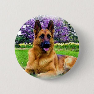 Bóton Redondo 5.08cm German shepherd