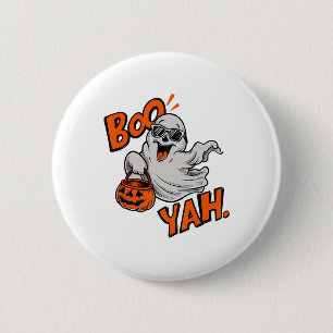 Bóton Redondo 5.08cm Ghost Boo Yah Dia de as Bruxas engraçado Shirt Spo