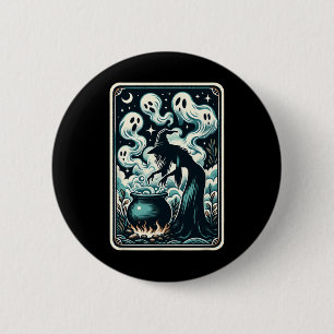 Bóton Redondo 5.08cm Ghost Cauldron Gothic - Placa de Tarot Supernatura