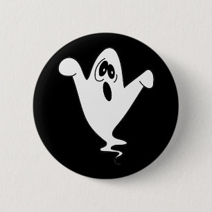 Bóton Redondo 5.08cm Ghost Halloween Cute Howling