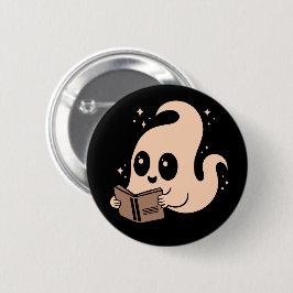 Bóton Redondo 5.08cm Ghost lendo livros