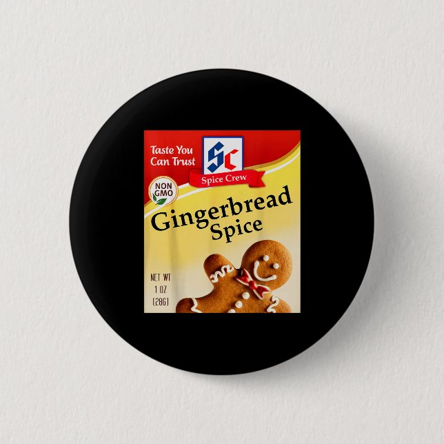 Bóton Redondo 5.08cm Gingerbread Sce Condiment Sce Costumes Group Match (Frente)
