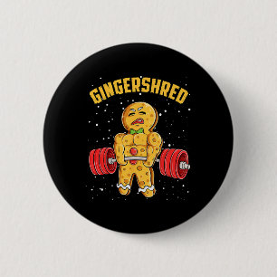 Bóton Redondo 5.08cm Gingershred Funny Gingerbird Man Gym