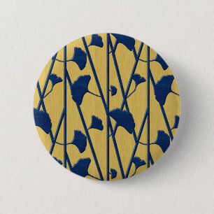 Bóton Redondo 5.08cm ginkgo azul
