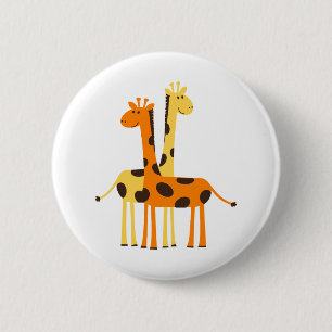 Bóton Redondo 5.08cm Girafa África Safari