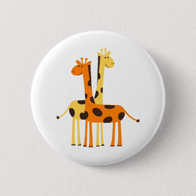 Bóton Redondo 5.08cm Giraffe Africa Safari (Frente)
