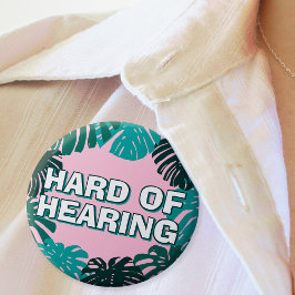 Bóton Redondo 5.08cm Girly Green Tropical Rosa deixa Duro de audição