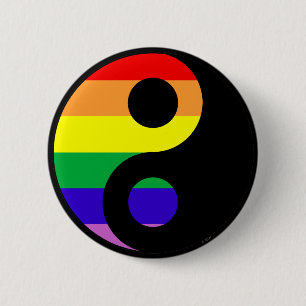 Bóton Redondo 5.08cm GLBT YinYang