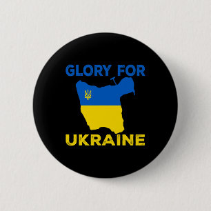 Bóton Redondo 5.08cm Glória à Ucrânia Slava Ukraini Ilhéu Soldado