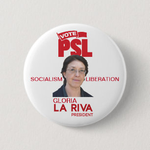 Bóton Redondo 5.08cm Gloria La Riva para Presidente 2020