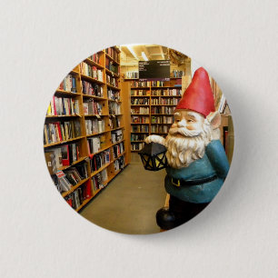 Bóton Redondo 5.08cm Gnomo da biblioteca mim