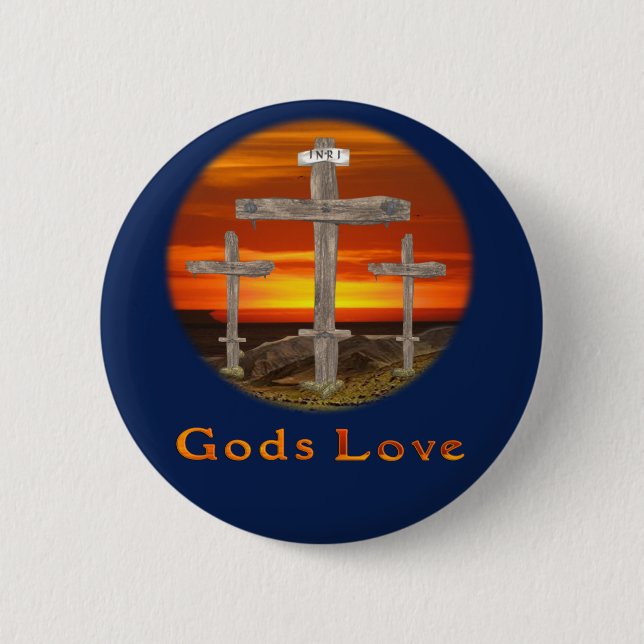 Bóton Redondo 5.08cm Gods Love (Frente)