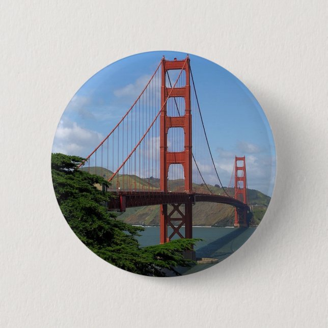 Bóton Redondo 5.08cm Golden gate bridge, San Francisco (Frente)