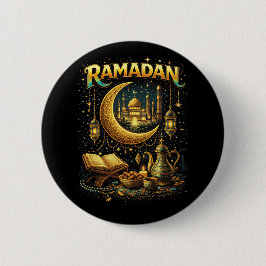 Bóton Redondo 5.08cm Golden Nights of Ramadan