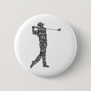Bóton Redondo 5.08cm Golf Club Golfer Golfing Men Meninos 1