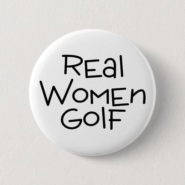 Bóton Redondo 5.08cm Golfe das mulheres reais (Frente)