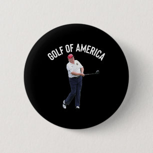 Bóton Redondo 5.08cm Golfe Engraçado Da América Donald Trump Pun
