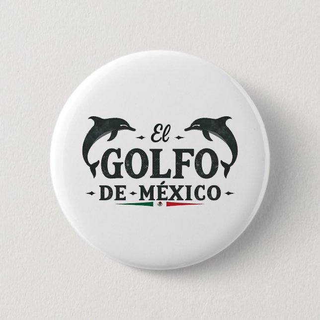 Bóton Redondo 5.08cm Golfo Americano do México (Frente)