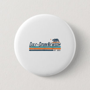 Bóton Redondo 5.08cm Golfo De Gavin Newsom 2025 Camisa Não Faça O Urso