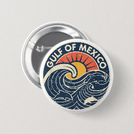 Bóton Redondo 5.08cm Golfo do México 1672 para sempre Golfo do México