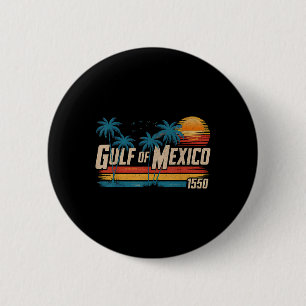 Bóton Redondo 5.08cm Golfo Do México Est 1550 Retro Vintage Beach Golfo