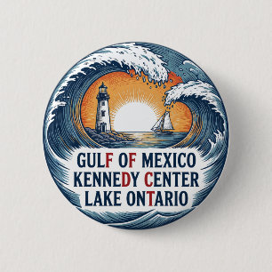 Bóton Redondo 5.08cm Golfo do México Kennedy Center Lago Ontário FDT