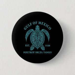 Bóton Redondo 5.08cm Golfo Do México Tartaruga Foxtrot Delta Tango Est 