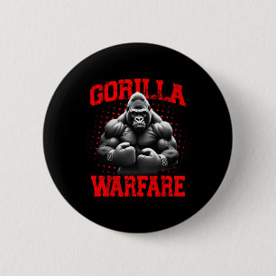 Bóton Redondo 5.08cm Gorilla Warfare Ape Boxing Muscular Gorilla Boxer