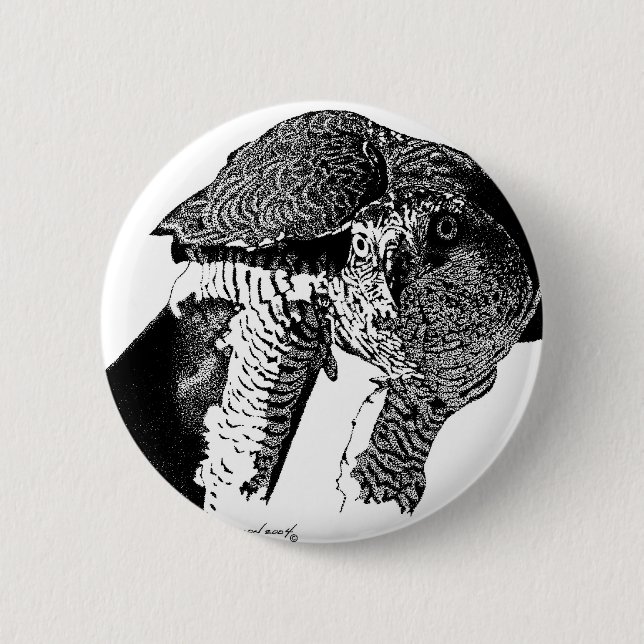 Bóton Redondo 5.08cm Goshawk do norte (Frente)