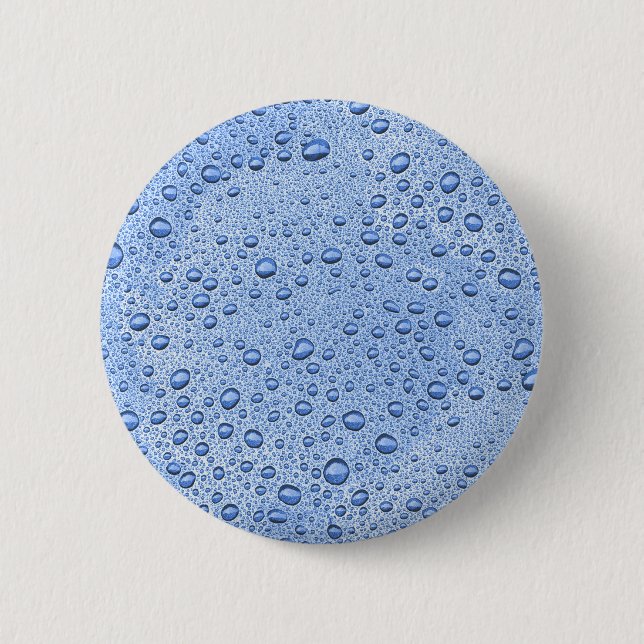 Bóton Redondo 5.08cm Gotas de água azul (Frente)