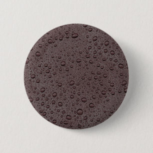 Bóton Redondo 5.08cm Gotas de água marrom da Maroon