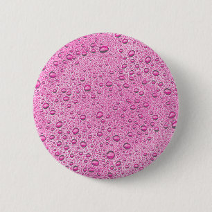 Bóton Redondo 5.08cm Gotas de água rosa quente