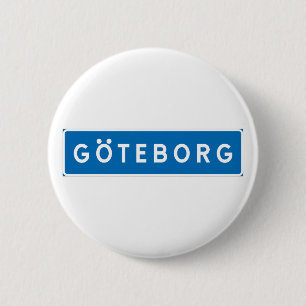 Bóton Redondo 5.08cm Gothenburg, sinal de estrada sueco