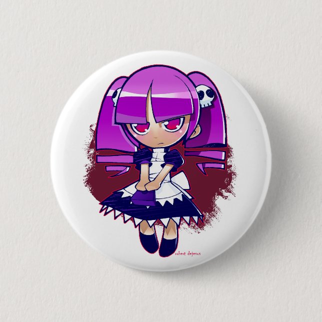 Bóton Redondo 5.08cm Gótico de Chibi (Frente)