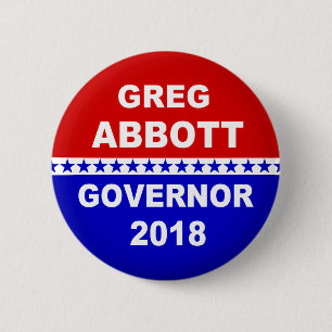 Bóton Redondo 5.08cm Governador 2018 de Greg Abbott Texas
