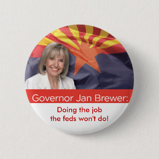 Bóton Redondo 5.08cm Governador arizona Jan Brewer