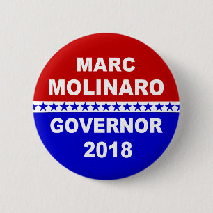 Bóton Redondo 5.08cm Governador New York 2018 de Marc Molinaro