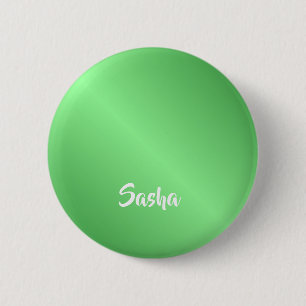 Bóton Redondo 5.08cm Gradação verde de nome personalizado