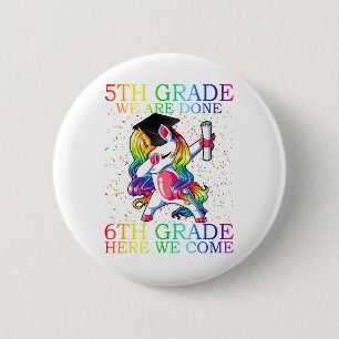 Bóton Redondo 5.08cm Graduação em 5 de Meninas Presente de Unicórnio Má