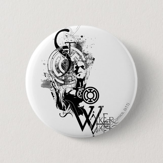 Bóton Redondo 5.08cm Gráfico azul 2 da lanterna (Frente)