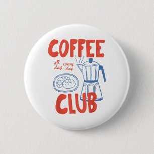 Bóton Redondo 5.08cm Gráfico De Café Retro Para Café Para Lover De Café