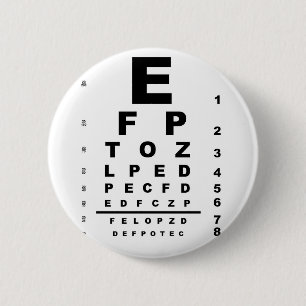 Bóton Redondo 5.08cm Gráfico de Teste de Olhos