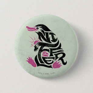 Bóton Redondo 5.08cm Gráfico de Tipografia NIFFLER™