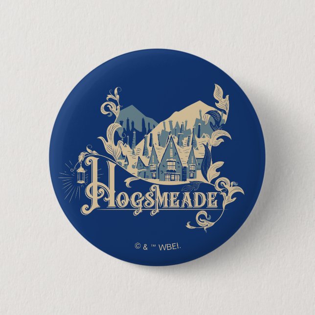 Bóton Redondo 5.08cm Gráficos da Vila Vintage HOGSMEADE™ (Frente)