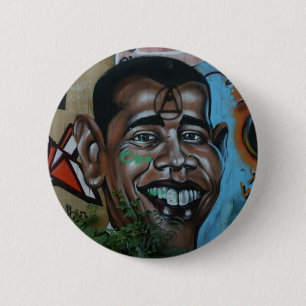 Bóton Redondo 5.08cm Grafites de Obama