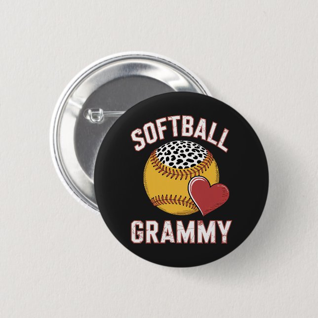 Bóton Redondo 5.08cm Grammy de softball (Frente & Verso)